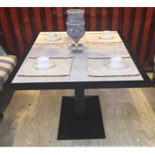 Mesas de jantar do hotel de cinco estrelas da pedra de mármore de quartzo da superfície do sólido da parte alta